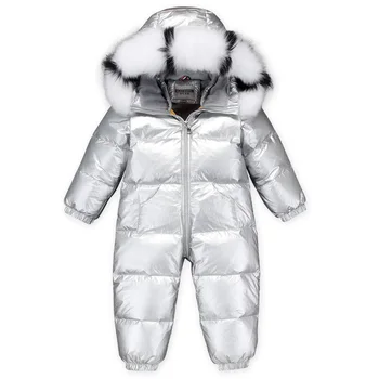 

-30 Baby Winter Down Jackets And Coats Snowsuit Kids Super Warm Outerwear For Toddler Boys Girls 2-5 Years Jumpsuit Dwq369