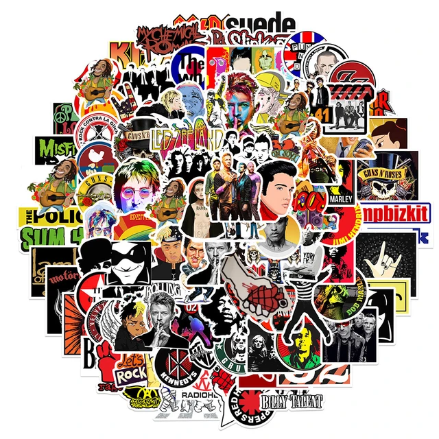 Classic Rock Band Stickers