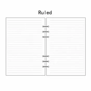 

A5/A6/A7 Ruled Planner Diary Insert Refill notepad Schedule Organiser 45 Sheets 6 Holes for core inner Hand account Planner