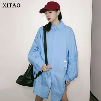 

XITAO Letter Pattern Blouse Fashion Women Full Sleeve 2020 Spring Single Breast Print Small Fresh Minority Casual Shirt DMY2797