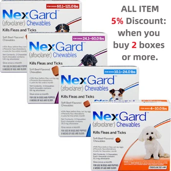 

Nexgard Chewables Tablets for Dogs Oral Treatments Flea and Tick Control for Dogs