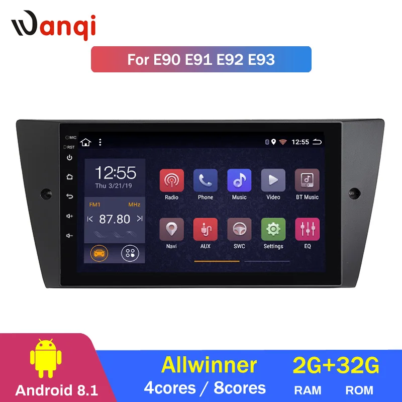 

8 cores(T8) 2G RAM 9 INCH GPS Android 8.1 Car DVD Head unit For BMW E90 E91 E92 E93 2005-2012 GPS Navigation support RDS