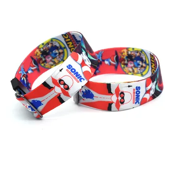 

20pcs Sonic the Hedgehog Wristband Adjustable Ribbon Wristbands 3D Printing Cartoon Anime Hand Strap Sport Accessories KB2312