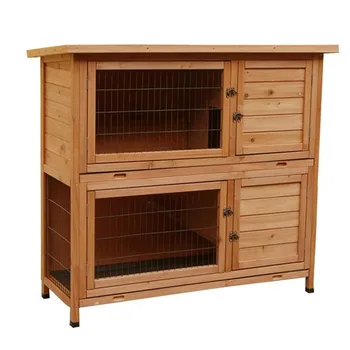 

[US-W]48" 2 Tiers Waterproof Coop Rabbit Hutch Wood House Pet Cage for Small Animals