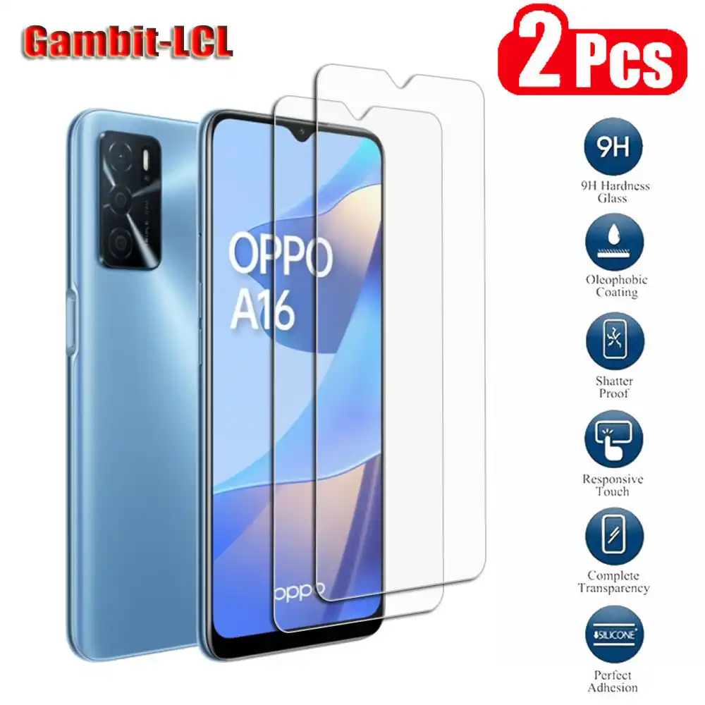 HHUAN Cover per Oppo A16 (6.52 ) con Pellicola Protettiva in Vetro temperato, Custodia Protettiva in TPU in Silicone Ultra morbido Clear Antiurto per Oppo A16 - YQ29