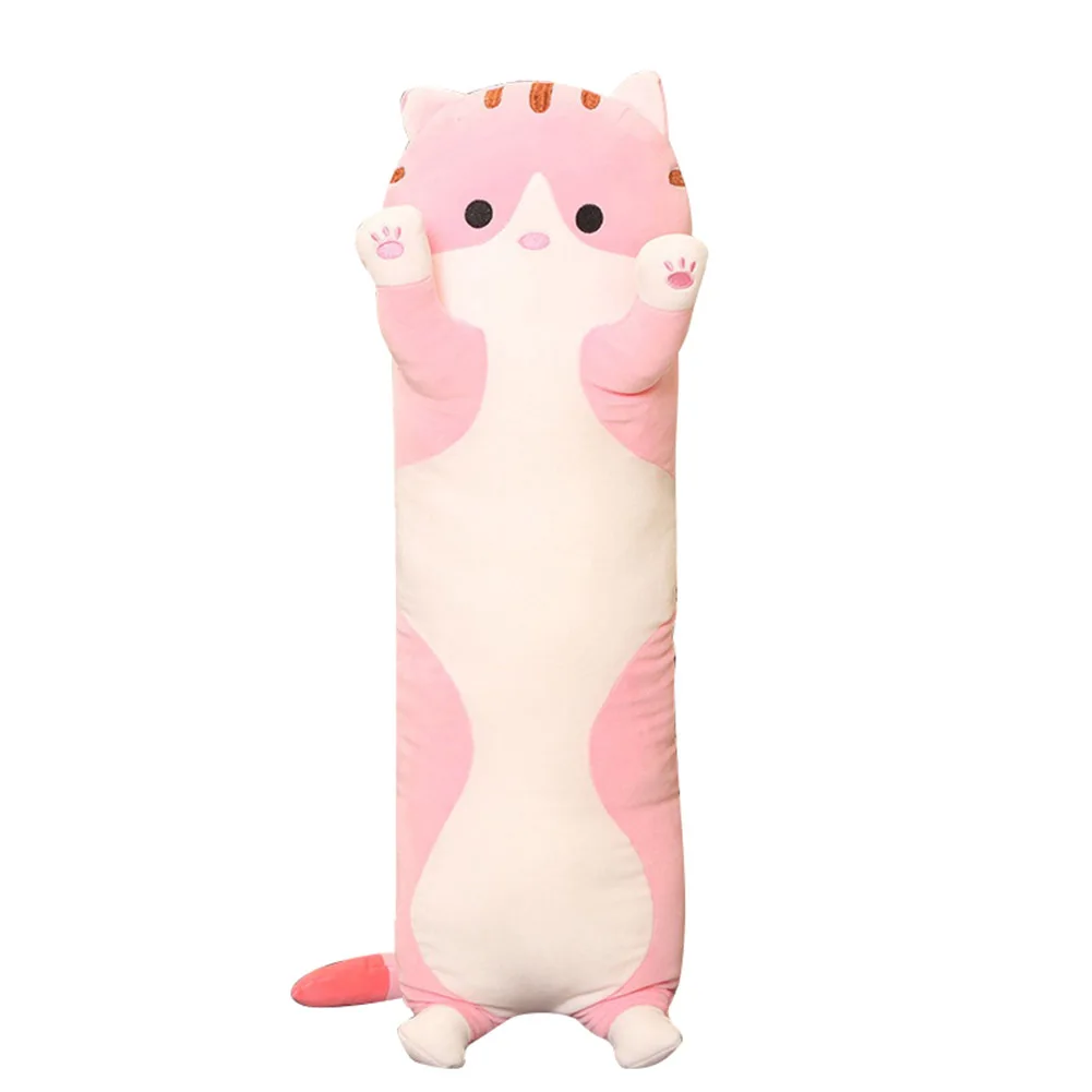 Plush toy cute cat sleeping pillow lumbar pillow to send children to decorate girl room H99F