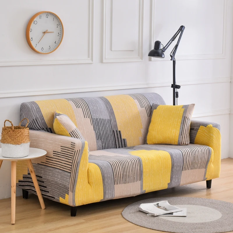 christmas Slipcovers Sectional Elastic Stretch Sofa Cover for Living Room plaid Couch L shape Armchair 1-2-3 seater | Дом и сад