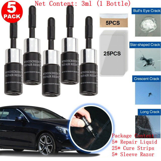 3ml Automotive Glass Nano Repair Fluid Car Windshield Resin Crack Tool Kit Repair Most Crack Types On Car Casement