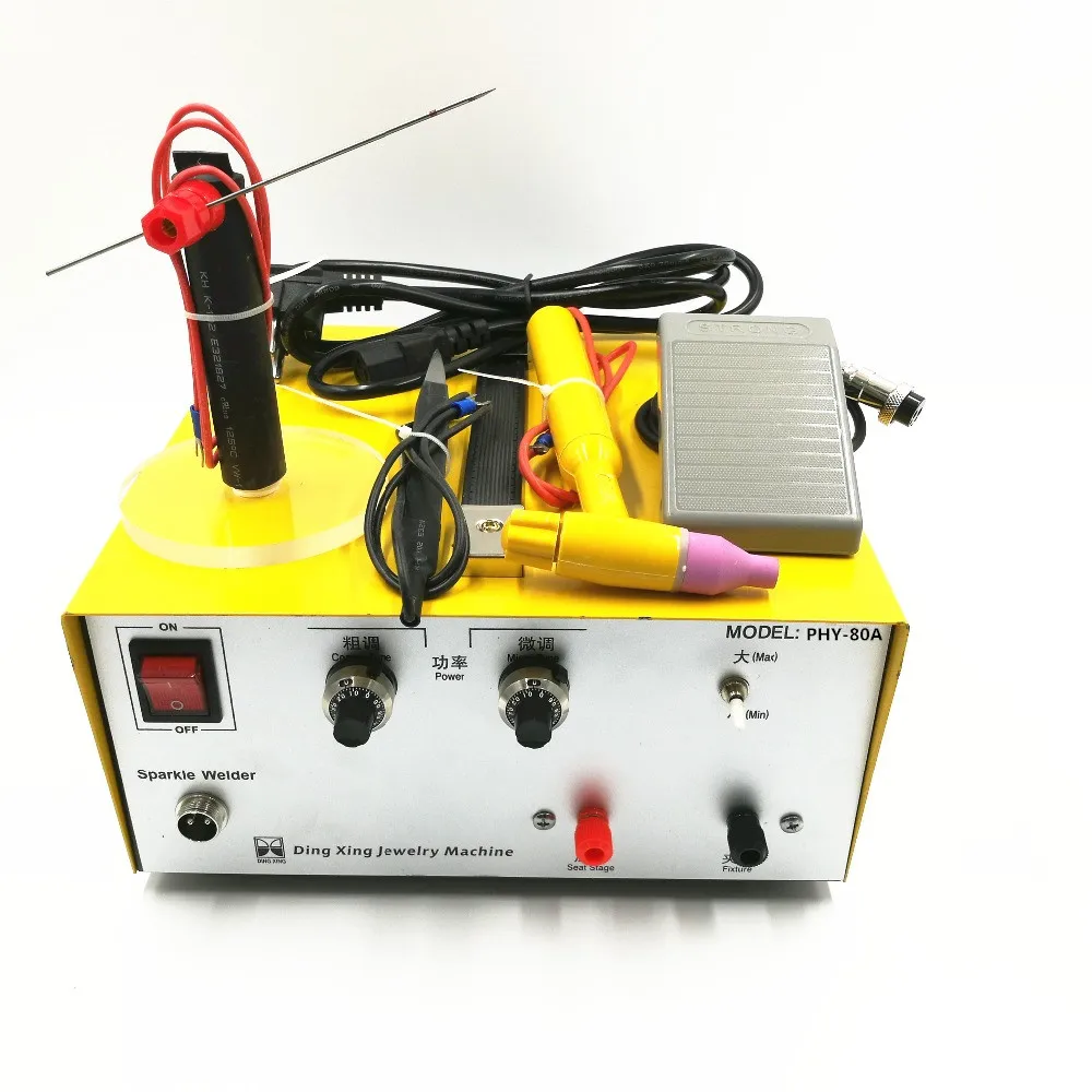 80A  Spot Welding Hand  Held Pulse Spot Welder Welding Machine Welding Machine Gold And Silver Jewelry Processing pulse s70a portable separated copper spot welding pen for hand held spot welder 18650 lithium battery diy spot welding machine