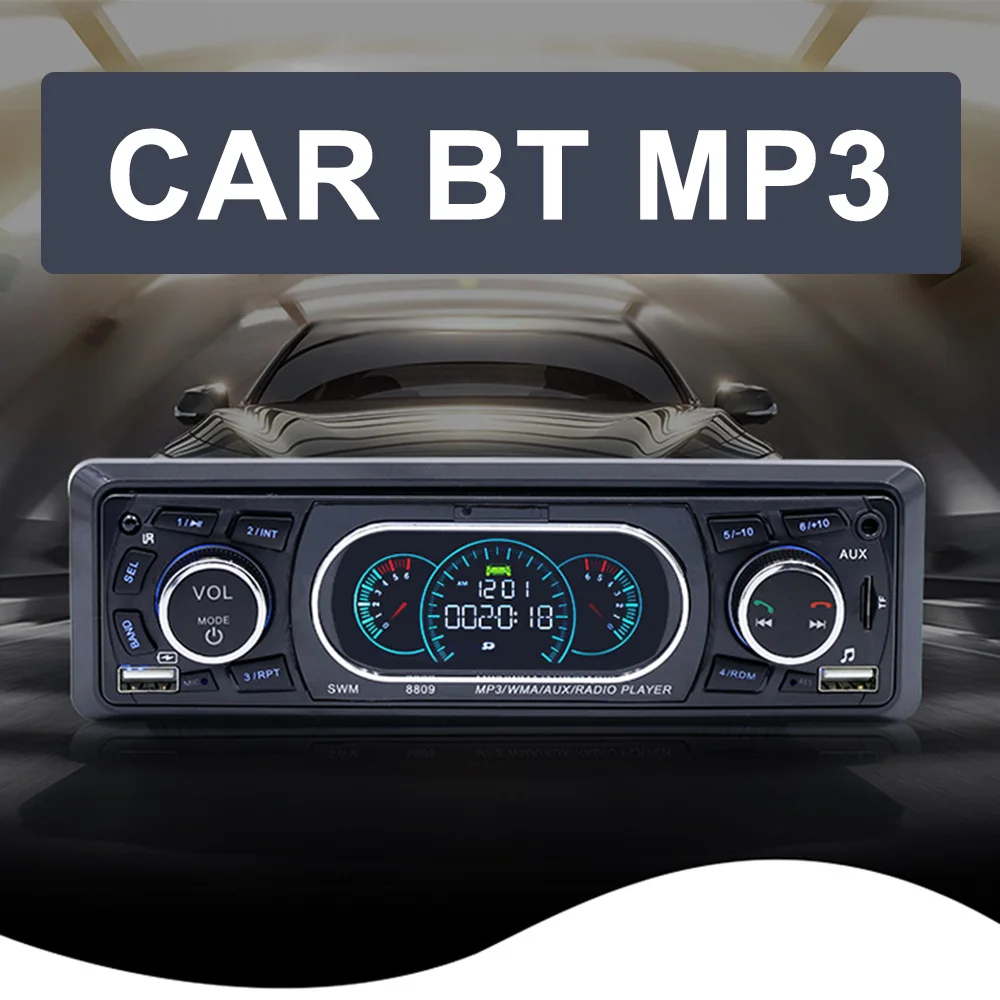 Автомобильный MP3-плеер Стерео аудио, дистанционное управление AUX в TF слот для карт U воспроизведение диска FM Радио BT автомобильное радио
