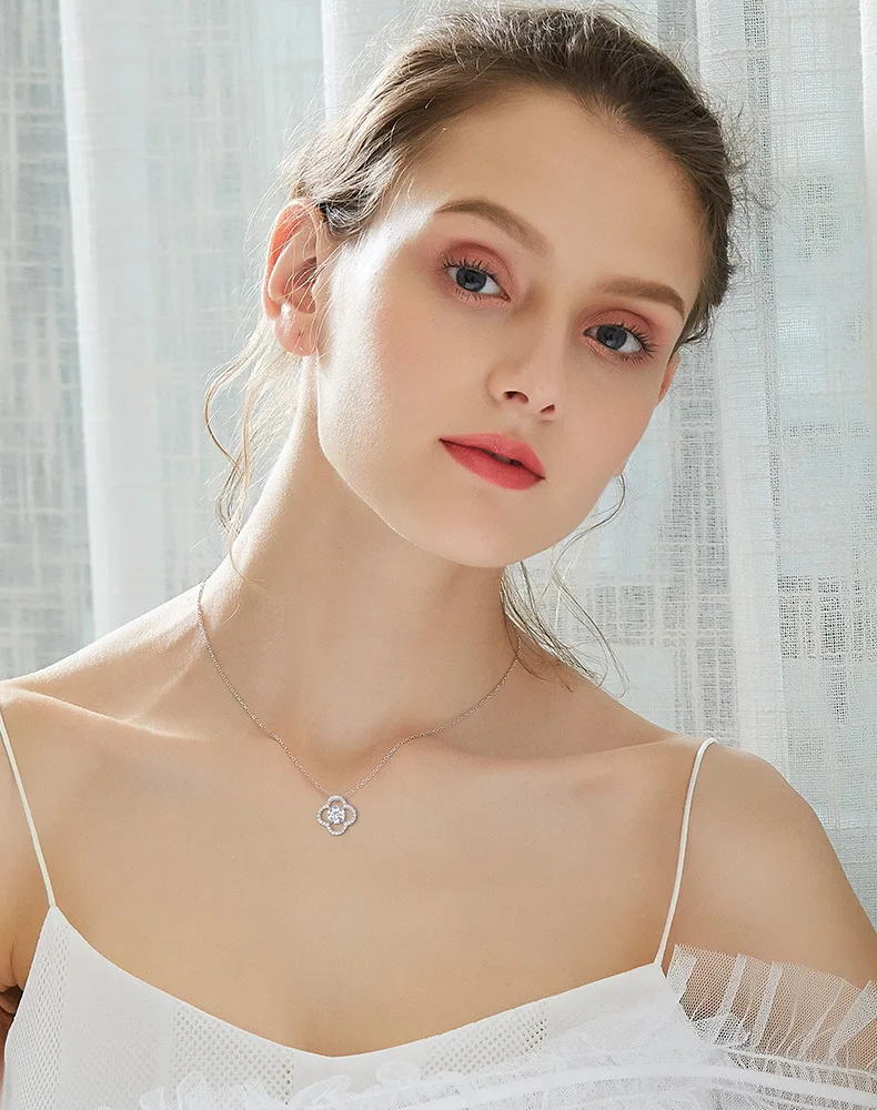 Ожерелье Warme Farben с кристаллами Swarovski, женское ожерелье с четырехлистным клевером, инкрустированное Zicon, ожерелье, колье, ювелирное изделие, подарок для девочек