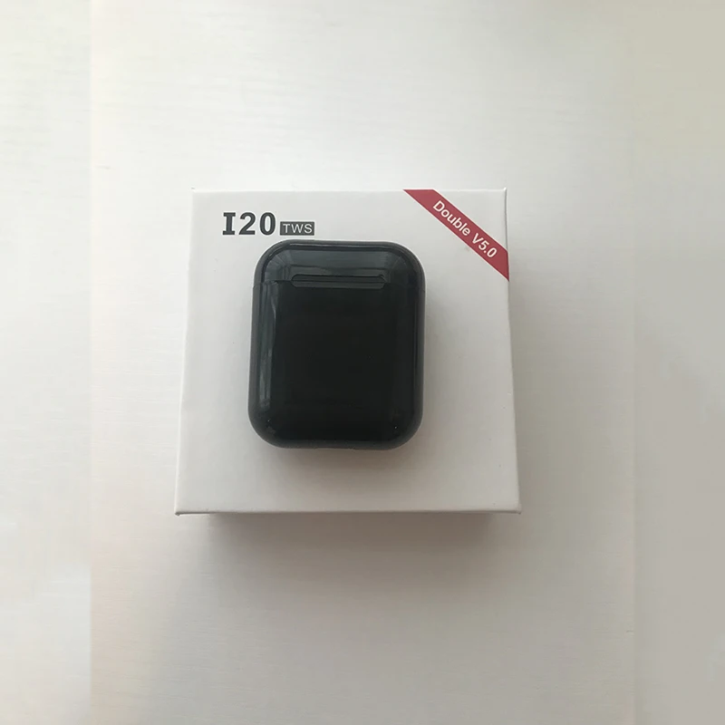 Высокое качество I20 Tws I13 Tws гарнитура I10 Tws Bluetooth I7s Tws гарнитура I9s беспроводные наушники I12 наушники с зарядным устройством - Цвет: i20 black