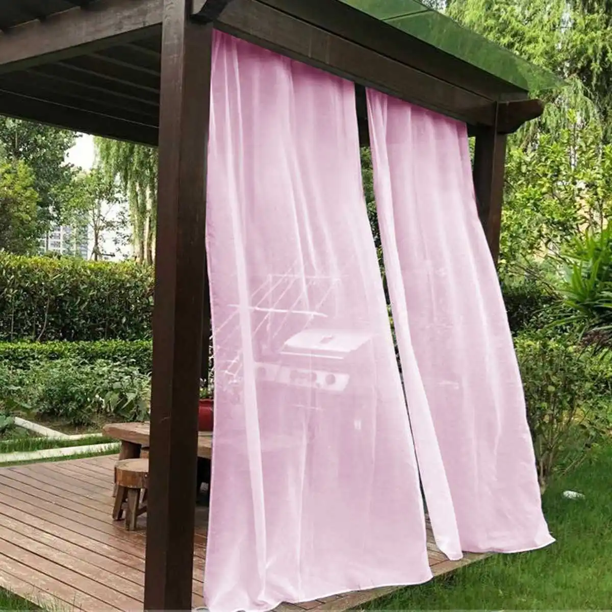 cortinas modernas de tul para exteriores terraza y sala de estar transparentes de poliester impermeables color blanco cortinas aliexpress