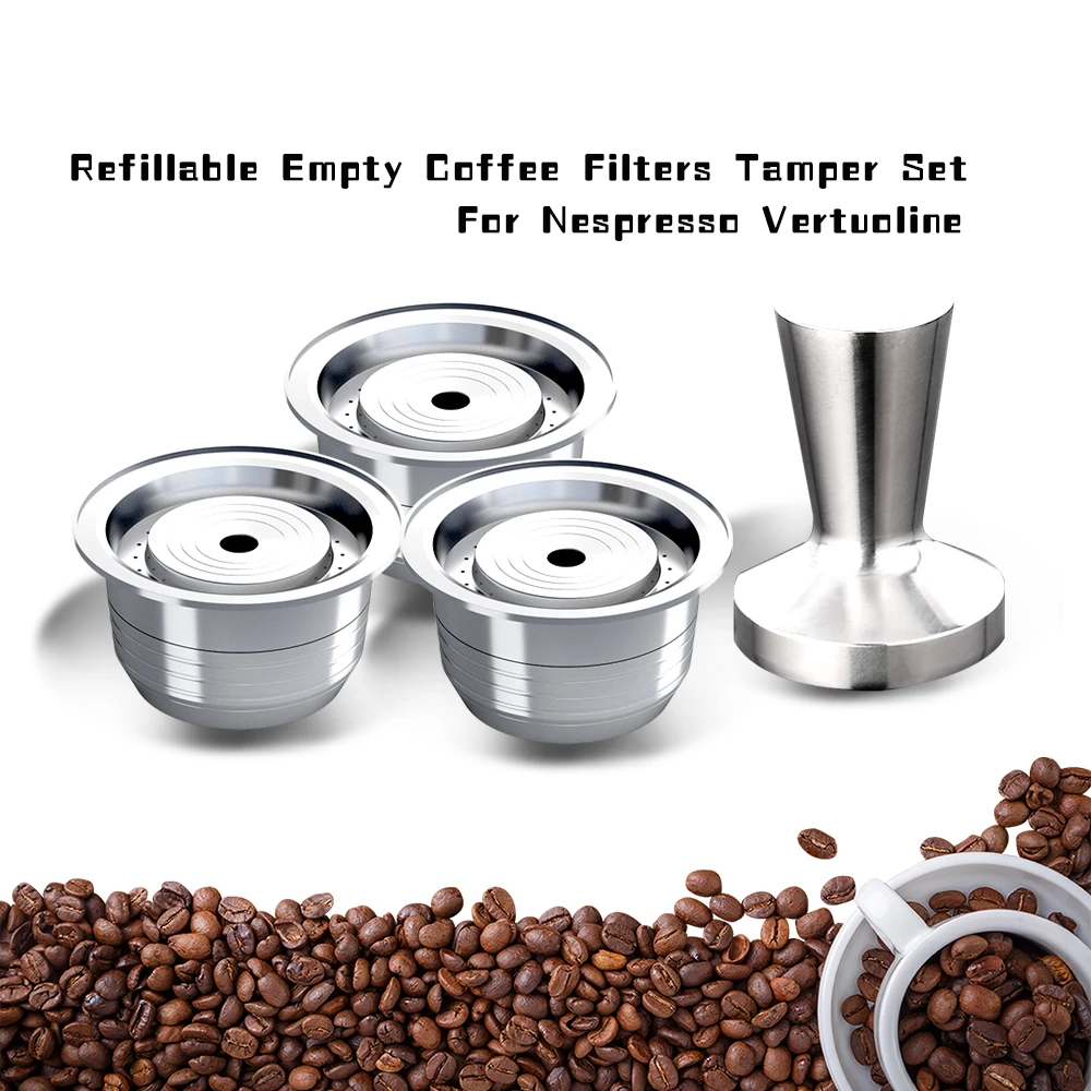 Vip Link Nespresso Vertuoline Stianless Steel Reusable Coffee Capsules