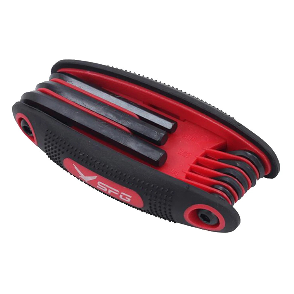 MagiDeal Multifunction 9 In 1 Hex Allen Key Wrench Tools Set For Compound Recurve Bow