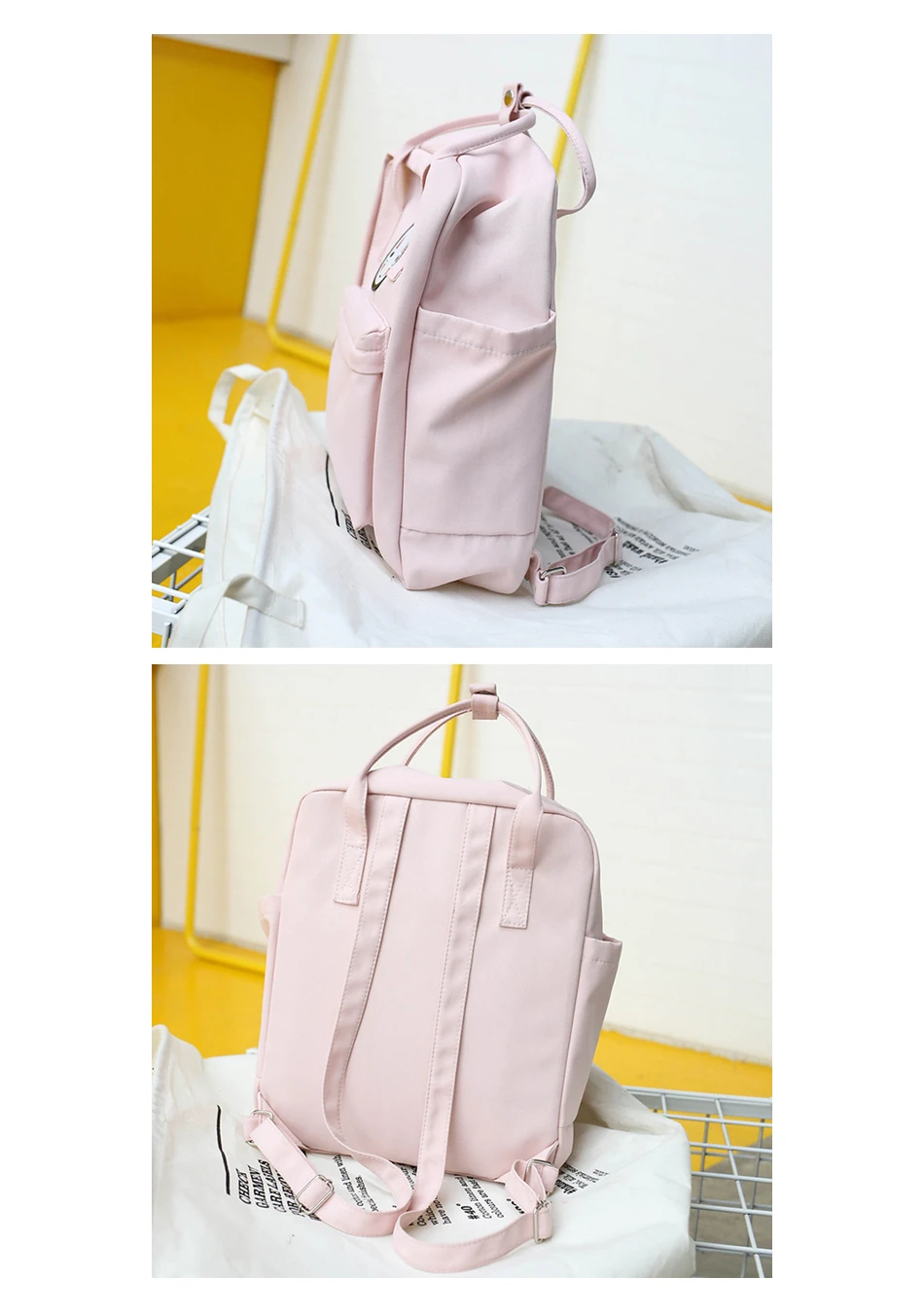 Herald Fashion Women Backpack Casual Student Bag for School Teenagers Girl Ladies Canvas Fabric Backpack Female Bookbag Mochila