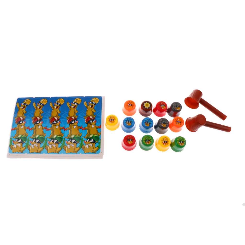 Kids Intellectual Hammering Mole Stack Cups Board Game Party Toy Xmas Gift