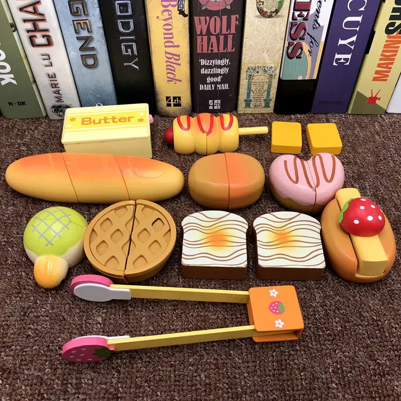 

Wooden Children Microwave Oven GIRL'S Oven Simulated Burger GIRL'S Toy Sets 5-6 Play House 7-9 Years Old