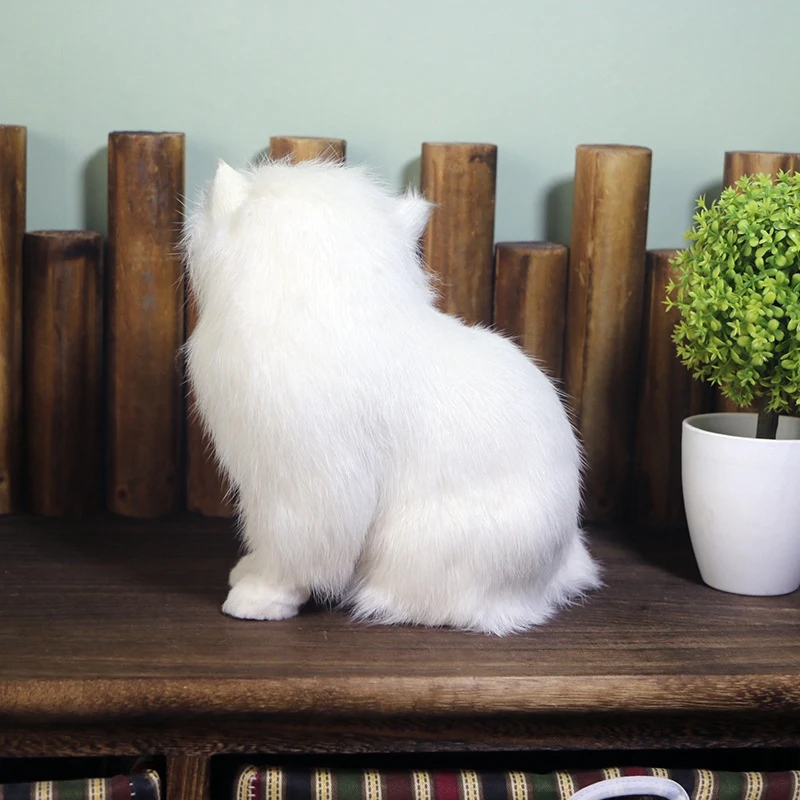 Реалистичная Милая имитация плюша белый персидский кошки игрушки кошка куклы Настольный Декор дети мальчики девочки