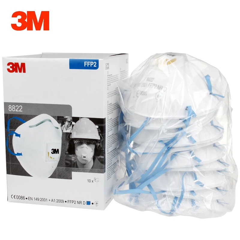 

10PCS/BOX 3M 8822 Dust Mask Particulate Respirator Anti-PM2.5 Industrial Dustproof Mask Standard Safety Breathing Masks