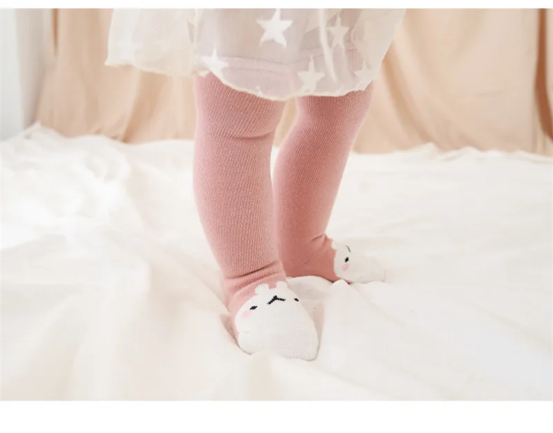 Новые осенне-зимние носки детские защитные длинные носки для малышей нескользящие носки для новорожденных девочек и мальчиков, гольфы для малышей