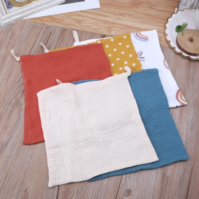Baby Towels Muslin Cloth Hand Face Wipes Saliva Bib Handkerchief Washcloth
