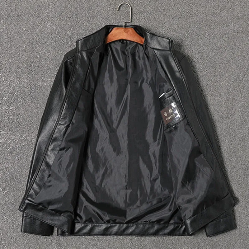 70% OFF Men Leather Jacket Autumn Winter Fashion Vintage PU Motorcycle Bomber Jackets 2019 New Plus Size Coats Chaqueta Moto Hombre