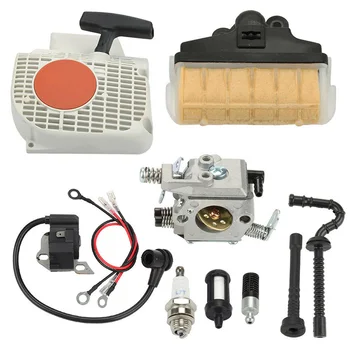 

Replacement Carburetor Kit Parts Recoil Starter Fuel Oil line Ignition Coil