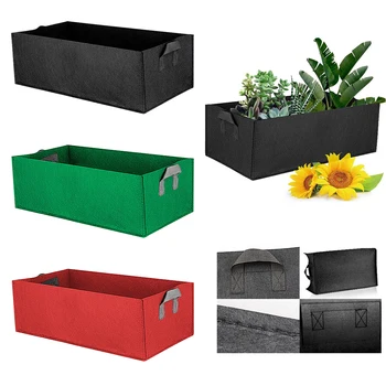 

1Pc Fabric Raised Garden Bed Square Garden Flower Grow Bag Vegetable Planting Bag Planter Pot With Handles For Plants Flower