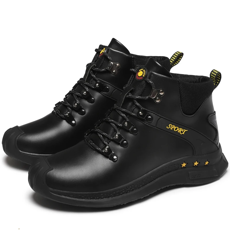 

2020 new men's plus velvet and cotton boots autumn and winter new casual men's shoes warm trend cotton shoes England