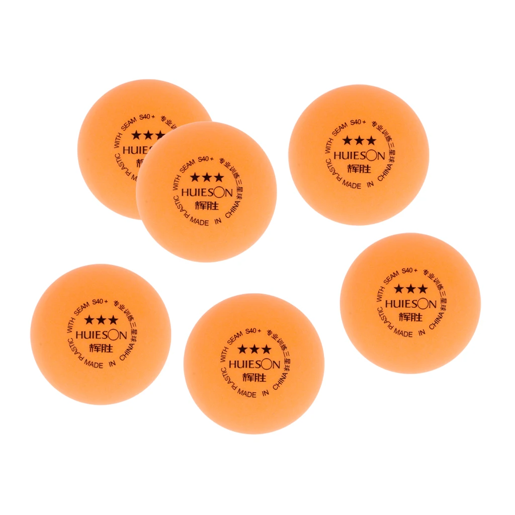 6Pcs 40mm 3-Star Premium Ping Pong Balls Advanced Training Table Tennis Ball