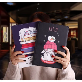 

Cats Funda Tablet For ipad 7th gen 10.2 case Leather Soft Back Flip Tablets Case For ipad 7th gen smart case +screen protector