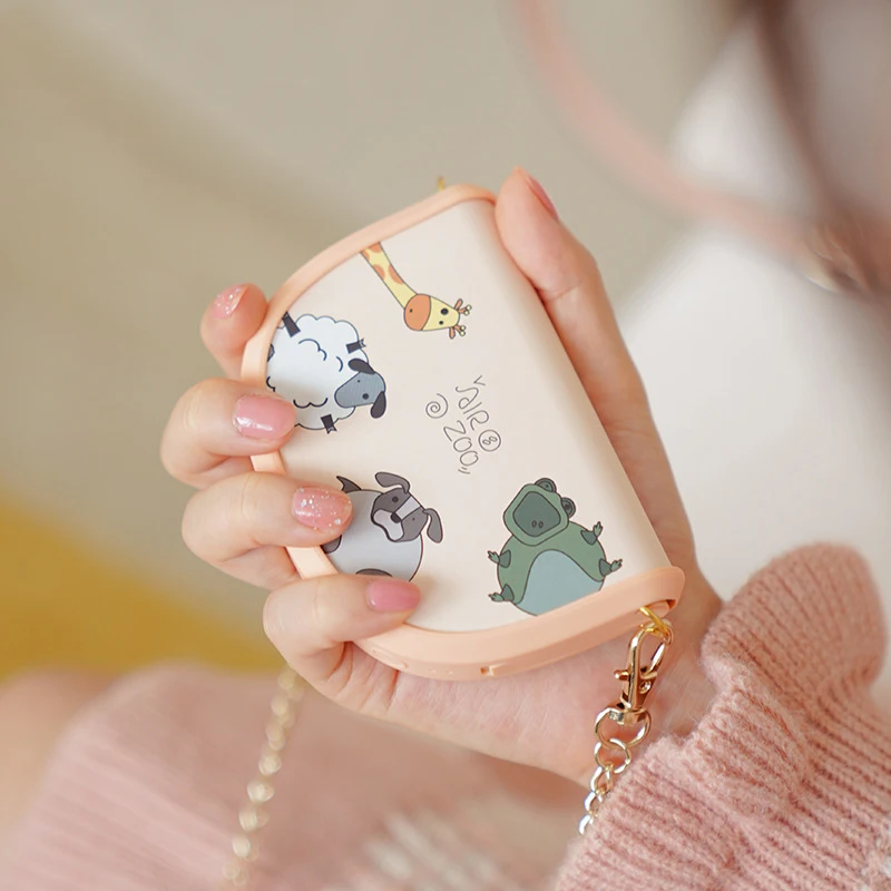 Portable Small backpack USB Hand Warmer Winter Mini Rechargeable Cute Cartoon Hands Warmer Double-sided Quick Heating 5000mAh