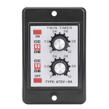 

ATDV-YA AC110V/220V 50/60Hz Knob Control Time Switch Relay On Off Timer Relay
