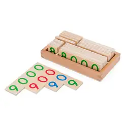 Детские деревянные цифры 1-9000 карты Монтессори игрушки Раннее математическое образование для детей E65D