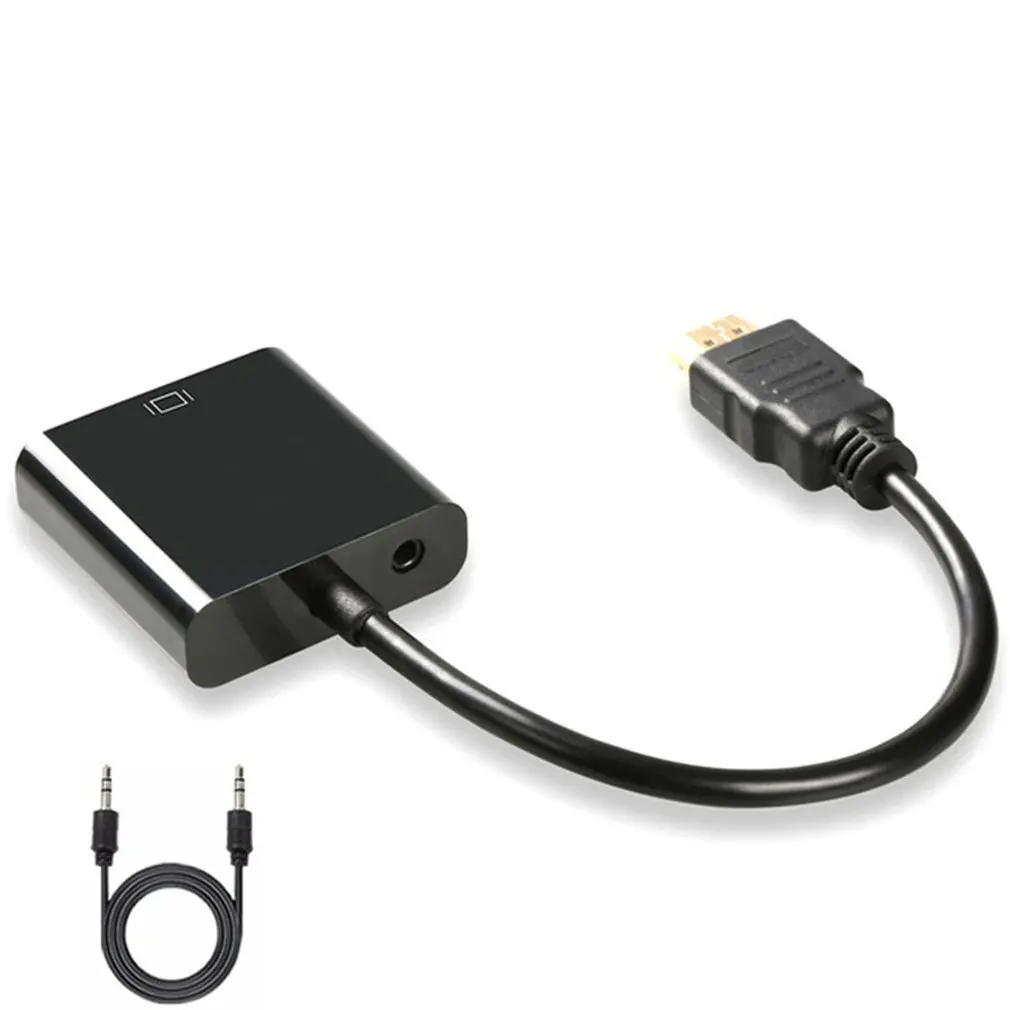 Rovtop адаптер hdmi-vga Мужской конвертер с разъемом адаптер 1080P цифровой аналоговый видео аудио для ПК ноутбука планшета