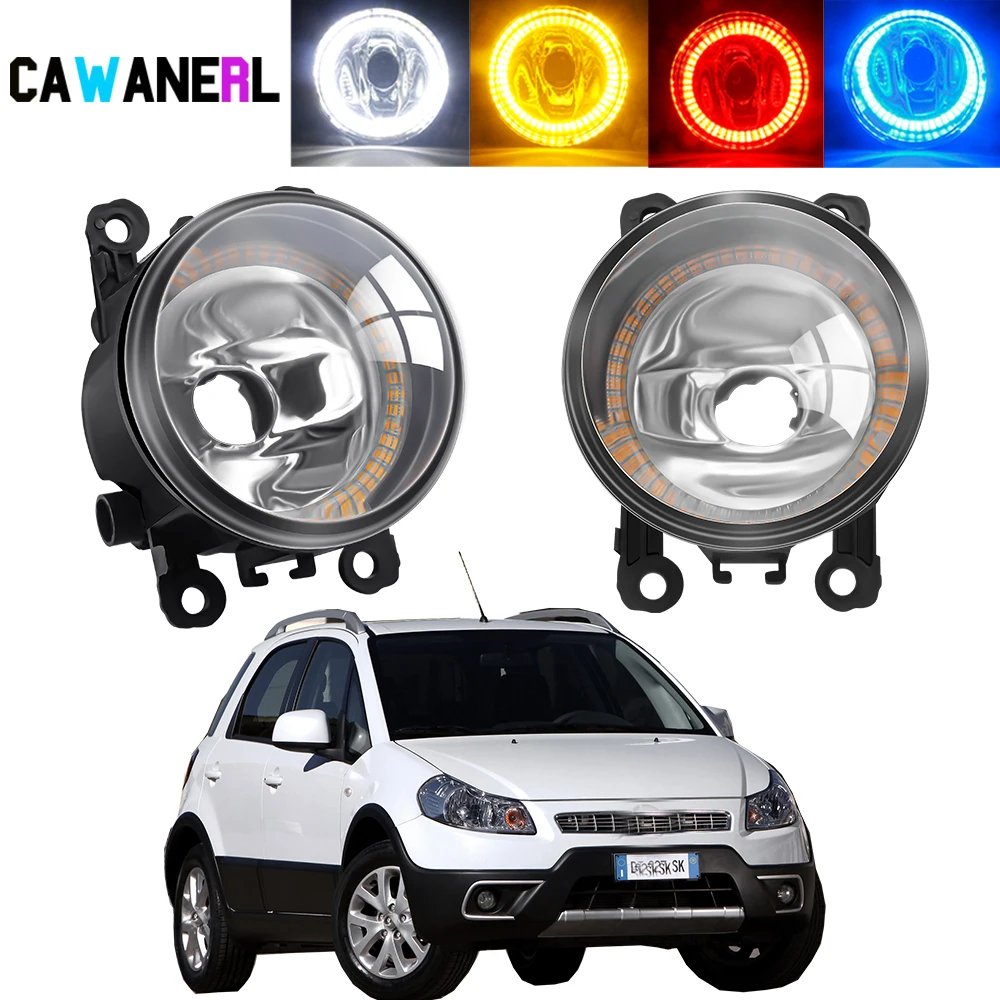 

2 x Car Angel Eye Fog Light Halo Ring Lampshade DRL + Replaceable H11 Bulb Fog Daytime Running Lamp For Fiat Sedici 2009-2016