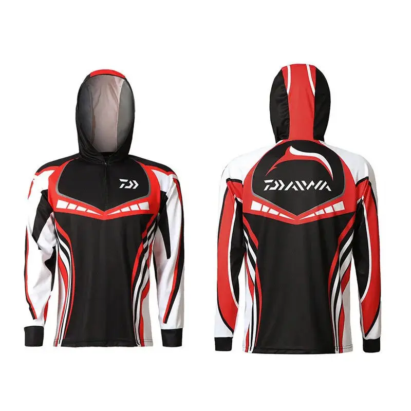 Summer Hoodie Sunscreen Fishing Clothing Thin Outdoor Breathable Anti-UV Anti-mosquito Long Sleeves Sun-protective Clothes | Спорт и
