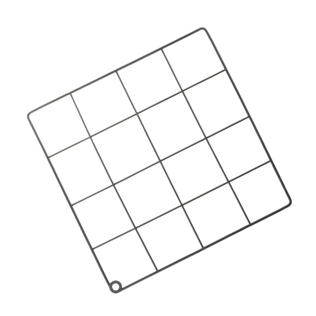 DIY Grid Photo Wall Mounted Mesh Metal Wire Display Panel Wall Art Display Organizer, Memo Board, 20x20cm