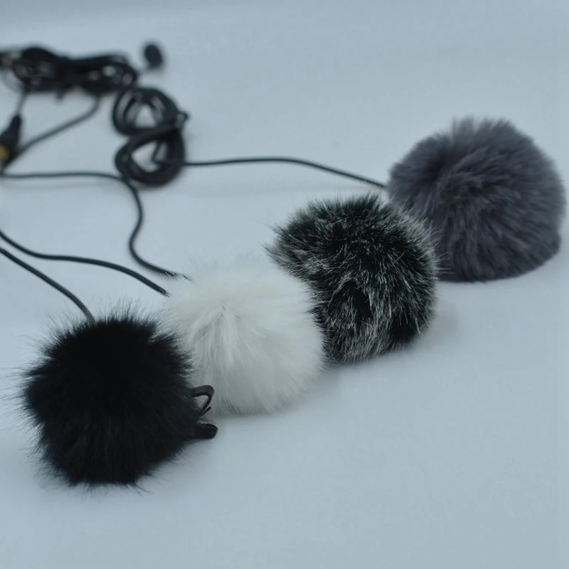 ABGN Heißer-Universal Lavalier-mikrofon Pelzigen Windschutz Pelz Windschutzscheibe Wind Muff Weiche für Sony Ritt Boya Revers Lavalier Mic 5Mm