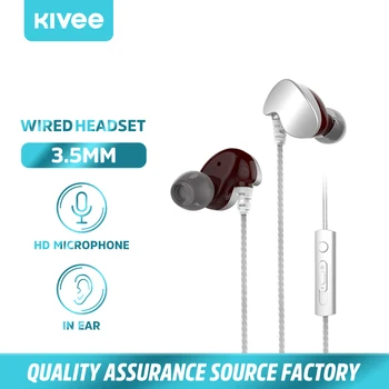

KIVEE Wired Earbud In-ear Subwoofer Stereo Earphone Hands-free With Mic For Xiaomi Huawei Samsung OPPO Wired Earphone Phone