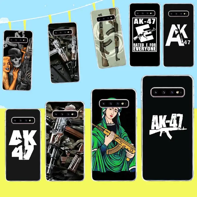 Чехол для телефона PENGHUWAN AK47 из ТПУ с рисунком пистолета чехол Samsung S9 plus S5 S6 S7 edge S8 S10