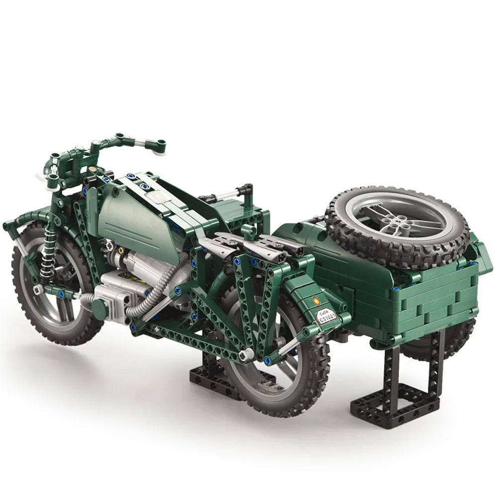 Вторая мировая война мотоцикл беспроводной пульт дистанционного управления Творческий сборный пазл строительные блоки детские игрушки подарок