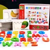 Kids Cognition Card Aphabet Animal Color Teaching Baby English Learning Word Card Education Toys Montessori Materials Gift 5