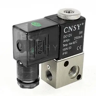 

Direct Drive Type 2 Position 3 Way Gas Air Solenoid Valve DC 12V 250mA