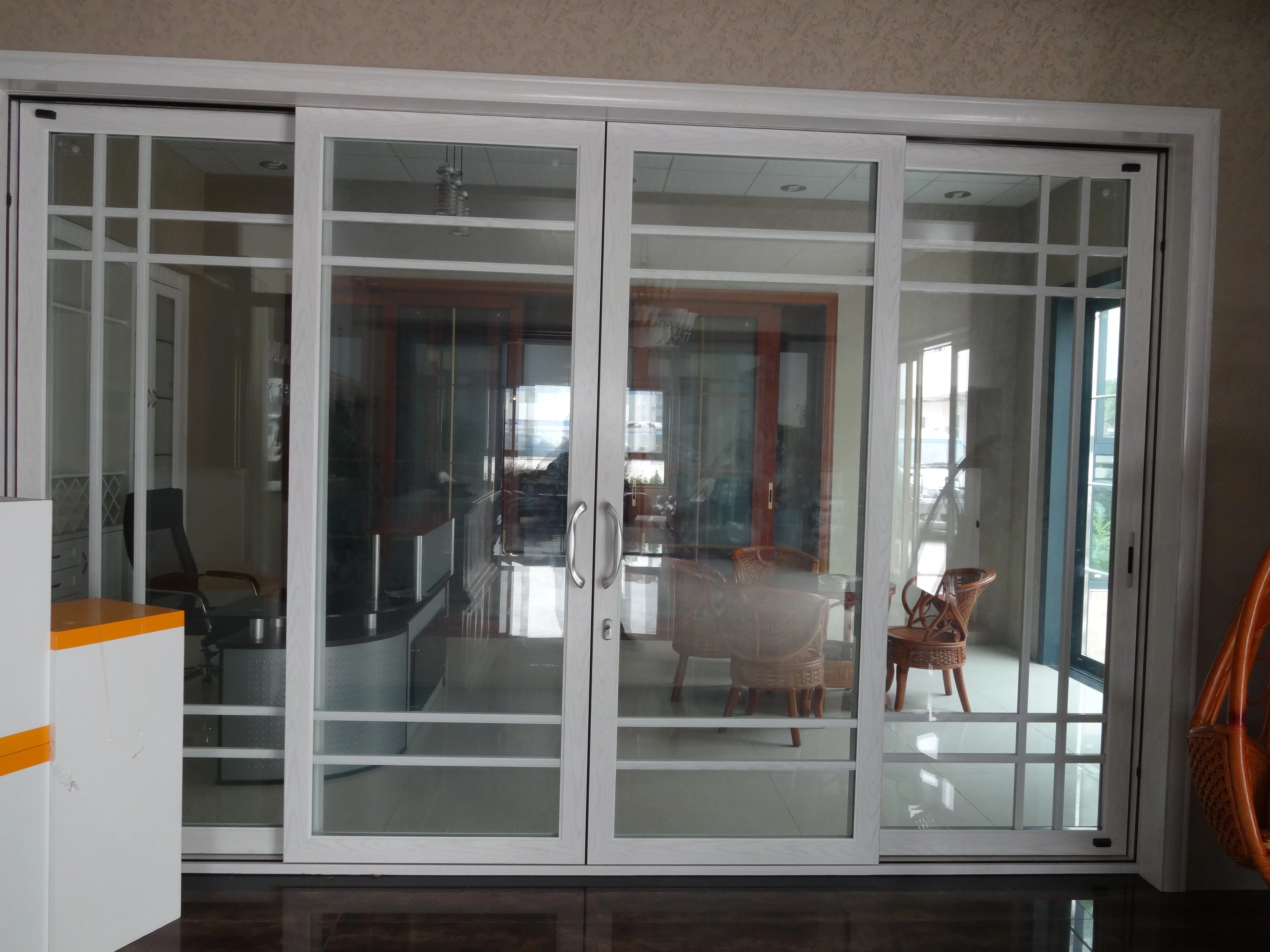Soundproof Door With Double Glazing Aluminium Sliding Patio Doors