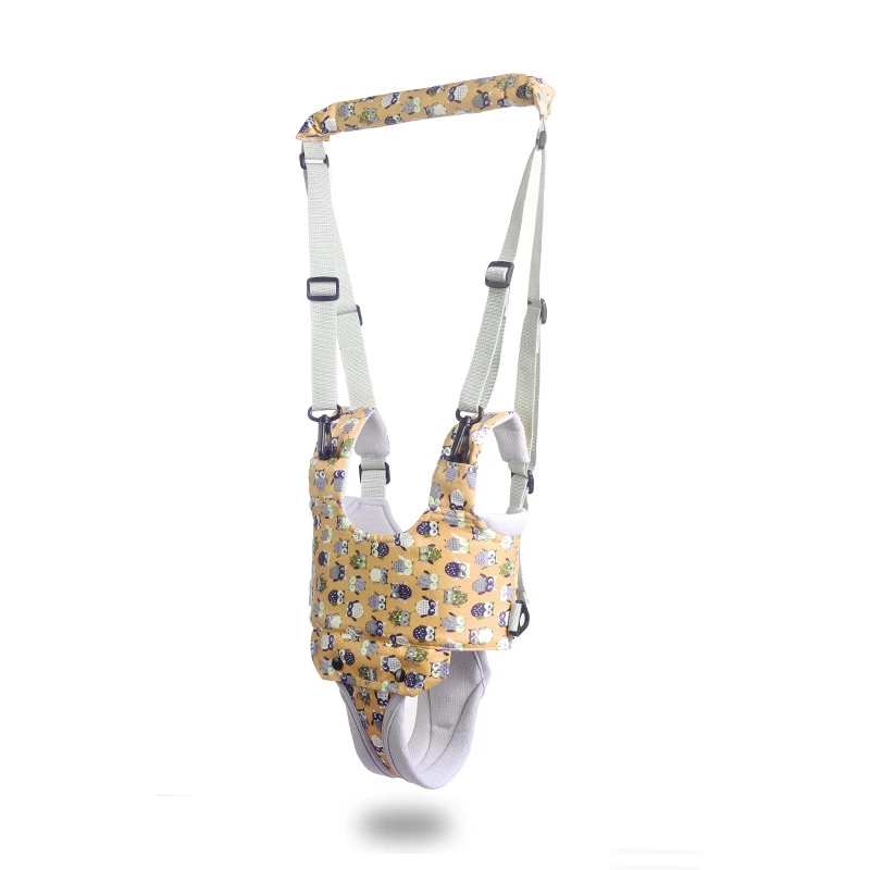 Cartoon Print Baby Walker Harness Walking Assistant Owl Pattern Toddler Multi-functional Walk Learning Belt Removable Crotch