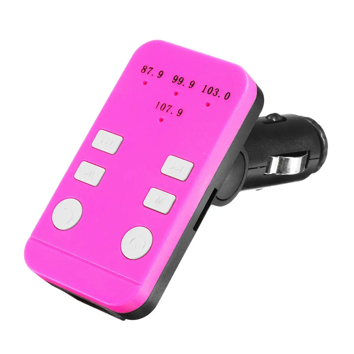 Автомобильный fm-передатчик bluetooth свет FM модулятор Hands-free автомобильный комплект mp3-плеер Поддержка TF карта с USB Автомобильное зарядное устройство - Название цвета: Розовый