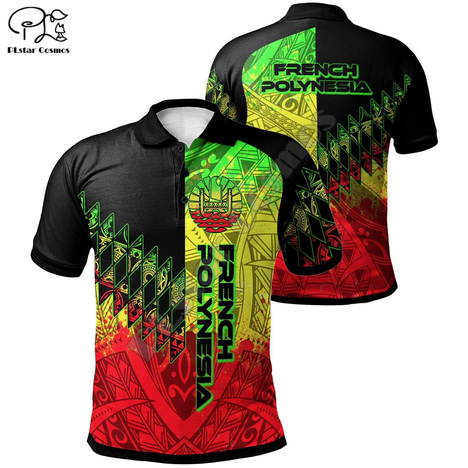 

PLstar Cosmos Fashion 3d Print French Polynesia Men‘s Tahiti Polo Shirts New Designed Summer Short Sleeve Brand Clothing P8