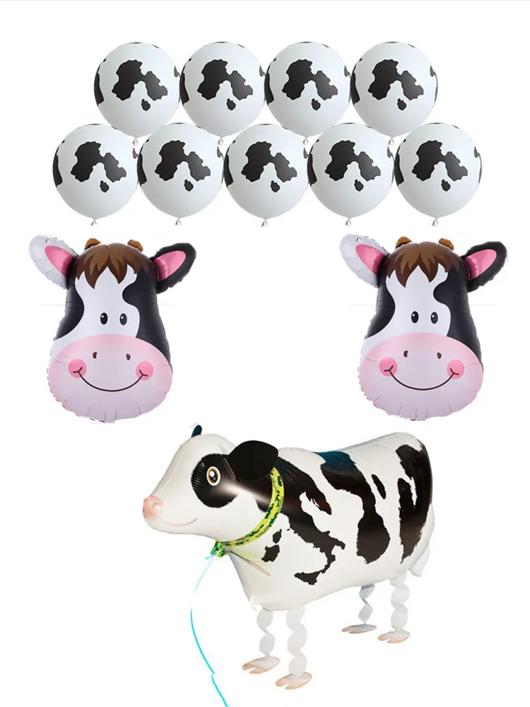 Globos de aire de lámina de vaca para de cumpleaños, suministros de para Baby Shower, para niños, de granja, color negro, tamaño grande, 1 Juego _ - AliExpress Mobile